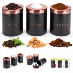 Kamille Konyhai Tároló Edény Készlet, Kaffee, Tea, Cukor Tartó Kamille (KM1128)