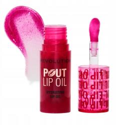 Revolution Beauty hidratáló ajakápoló olaj Pout Lip Oil Cherry Red szemcsékkel (1853330)