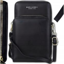 EdiBazzar Telefontartó borítéktáska Női bőr kézitáska pénztárca válltáska tok 2 az 1-ben (Pojemna torebka damska na ramię skórzana)