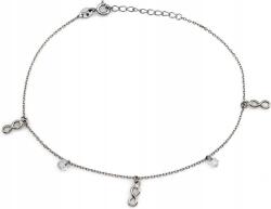 Lovrin 925-ös ezüst bokalánc függő cirkónia kövekkel és végtelen jelekkel (Lovrin)