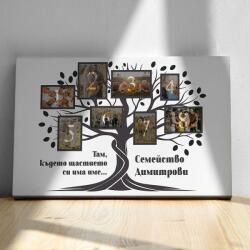 Art Gift Decor Картина от канава - Семейно дърво
