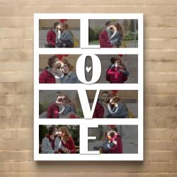 Art Gift Decor Картина от канава - love колаж