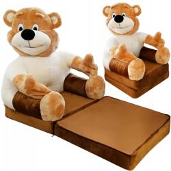 Bobo Plusz Kinyitható plüss puff gyerekszobába, maci mintával (Krzesełko)