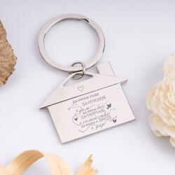 Art gift Ключодържател къща - Семейството е дар