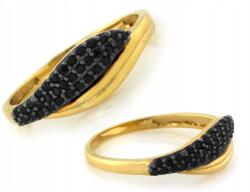 Lovrin Gyűrű 585 14k sárga aranyból fekete cirkóniákkal 1.66g 14-es méret (62153651)