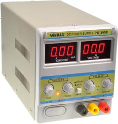 Yihua Egycsatornás laboratóriumi tápegység Yihua 305D 30V 5A ventilátoros szabályozással (305D-II)