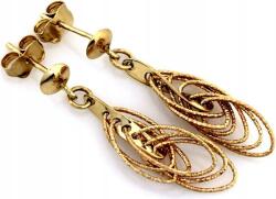 Lovrin Arany fülbevaló 375 fényes karikákkal, elegáns 9k aranyból, stekkeres