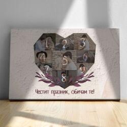 Art Gift Decor Картина от канава с ваши снимки - Обичам те