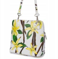  Kézitáska kis postás táska bőr divatos olasz Vera Pelle vanília K03 (K03vanillastick)