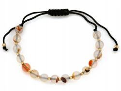 Lovrin Női karkötő 585-ös aranyból, golyókkal fekete zsinóron, 0, 58g, stílusos (62957024)