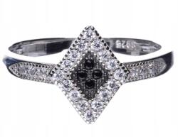 Lovrin Ezüst 925 gyűrű cirkónia kövekkel díszítve, 20-as méret, stílusos ajándék hölgyeknek (Lovrin 68488)