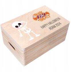 Creative Deco Fa doboz cukorka Halloween ajándéktárgyak gyerekeknek 30x20 (JANCDSD130CUSTOMHLWNSKELETONFBM)