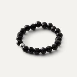 Giorre Rugalmas gyűrű ezüst 925 fekete kövek platina gömb Giorre (5905804384309)