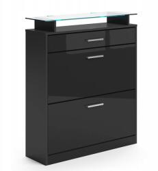 Vicco Billenő Cipősszekrény Cipőtartó 1 Fiókkal és Üveglappal (4386)