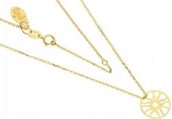 Lovrin Ezüstözött, 925-ös ezüst nyaklánc, divatos azték nap mintával, ajándéknak is kiváló (Lovrin 52969)