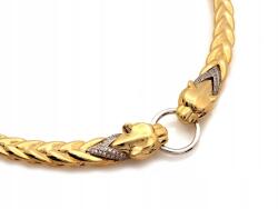 Lovrin Arany nyaklánc 585, látványos, elegáns, divatos párducfejjel, ajándékba is kiváló, r42 (Lovrin)