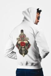  D&b Unisex Hoodie ZIPZN00014 Rock And Roll Fehér-Méret M
