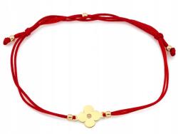 Lovrin Piros zsinór karkötő 585-ös arany virág motívummal és 14 karátos gyöngyökkel (Lovrin)