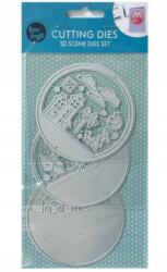 Avec Vágó készlet 3D sablon 3 db-os Jelenet Város kivágható (2629)