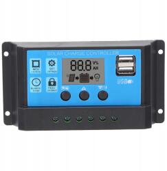  Szolár töltésvezérlő 12/24V LCD 30A Usb (TZKHE7400)