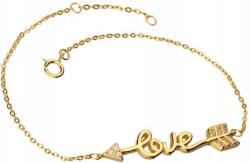 Lovrin Ezüstözött, aranyozott 925-ös karkötő nyíl love 2, 75 modern divatos minta (Lovrin 50319)