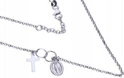 Lovrin 925-ös ezüst női nyaklánc kereszttel és medállal, divatos mintával ajándék (Lovrin 51951)