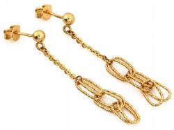 Lovrin Arany Fülbevaló 585 Akasztós 14k 2.98g Hosszú, Stiftes, Csillogó Ajándék