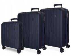 MOVOM Wood Navy Blue, Luxus Abs utazóbőrönd szett, 75cm/65cm/55cm (5318464)