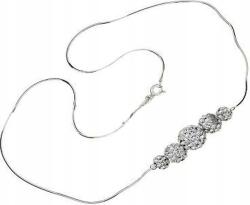 Lovrin Ezüst nyaklánc 925 gyöngyökkel és kristályokkal 5, 40, tökéletes ajándék, divatos (Lovrin 53250)