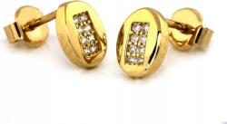 Lovrin Arany fülbevaló 585 finom ovális stekkeres elegáns minta ajándékba