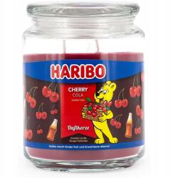 HARIBO nagy illatgyertya üvegben, Cseresznye Cola illatú, 510 g Cseresznyés Zselécukorka illat (4260676687653)