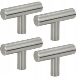 B&B 4 db bútorfogantyú, fém korlát, szálcsiszolt ezüst szekrénygombok (Z4 G105 BS)