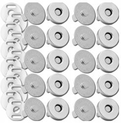Mágneses fém patentgombok 10 db-os készlet, kerek gombok (5905884088562)
