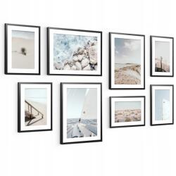  Tenger poszter szett keretben képek 8db-os strand Boho nappali hálószoba (Z0111)