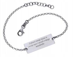 Lovrin Matt ezüst 925 karkötő felirattal, 3, 65g, divatos női modell (Lovrin 50787)