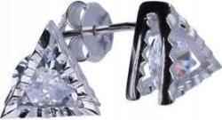 Lovrin Ezüst fülbevaló 925 háromszögek cirkóniával 2, 00g női ezüst látványos (Lovrin 48208)