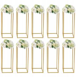 10 db Virágállvány fémből esküvői dekorációhoz, 24*24*60 cm (JJOU3O4YWDZJ8)