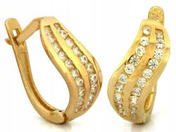 Lovrin Arany fülbevaló 585 cirkóniával 2.03g angol kapcsos, látványos 14k (63604328)