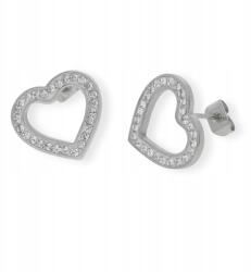  CKR771 szív alakú fülbevaló kövekkel, sebészeti acélból (99379)