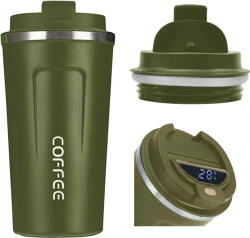 Lewer Termosz Bögre 510 ML LCD Kijelzővel Kávéhoz Teához Smart