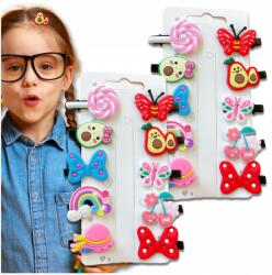 EdiBazzar Hajcsatok Szett Színes Gyermek Hajcsatok 20db Hajcsat Szivárvány Pillangó (Wsuwki Zestaw Spinek Kolorowe Do Włosów)