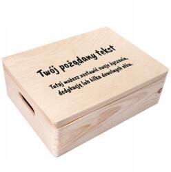 Creative Deco Gravírozott doboz saját szöveggel, születésnapi ajándék, Uv nyomtatás, 40x30x14 cm (JANCDSD140CUSTOMWISHTEXTBOXFBM)