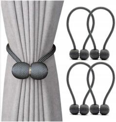 NOW-ART Mágneses Csipesz, Csat, Rögzítő Függönyökhöz, Dekoratív Zsinór, Szürke (SPINKA NA MAGNES DO ZASŁON SZNUREK)