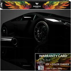  Színes Ppf fólia Phoenix Protect Színváltó autó Metallic Black (Folia PPF Metallic Black 152cmx16m)