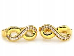 Lovrin Arany fülbevaló 585 14k végtelen jellel, cirkónia kövekkel, 2.83g súlyú, női