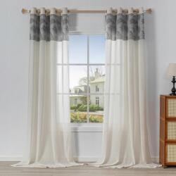 Függöny Szett Karikákkal 2 Darab Boho Féláttetsző 260x140 cm Bézs (B0CLTYQTJB)