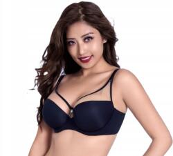 Lanny Mode Semi Soft Lanny Mode Olga merevített melltartó, fekete/kávébarna 90C