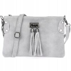 Beltimore Női kézitáska kis névjegykártyatartó velúr puha bőr borítéktáska nat (X52lightgrey)