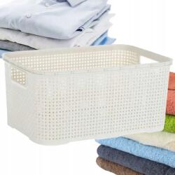 BranQ Szabadon Álló Kosár, Tároló, Szervező Antik Fehér Szellőző Branq 19L (1744 - biel antyczna)