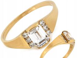 Lovrin Arany eljegyzési gyűrű 585 14k cirkónia kövekkel 2.86g 18-as méret divatos (43792003)